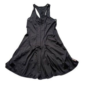 Zella athletic dress sleeveless black size small ruched scrunched